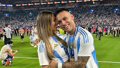 La romántica foto a puro beso de Lautaro Martínez y Agustina Gandolfo en medio de los festejos por la Copa América