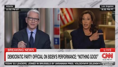 Exasperated Kamala Harris Spars With Anderson Cooper Over Joe Biden’s Debate Performance | Video