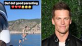Tom Brady Shares Video of All Three Kids Jumping Off Boat Together on Vacation: 'Good Parenting'