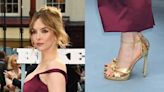 Jodie Comer Holds Court in Golden Jimmy Choo Shoes at ‘The Bikeriders’ London Premiere