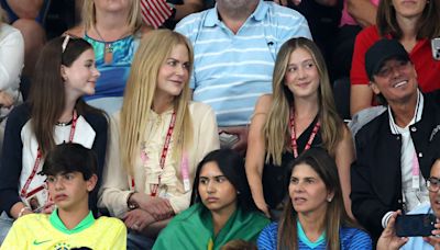 Nicole Kidman Brought Her Lookalike Daughters To The Women’s Gymnastics Team Finals