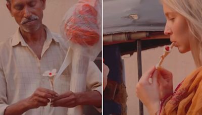 Watch: Russian Vlogger Tries Indian Street Candy. This Video Left Everyone Nostalgic