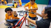 East San José Elementary School student build bikes for their school