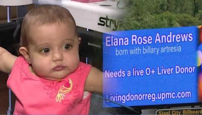 The 1-year-old behind prominent Pittsburgh-area billboards in need of liver transplant