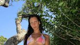 Bella Hadid's Itty Bitty Patchwork Bikini Looks Like Your Grandma's Favorite Quilt