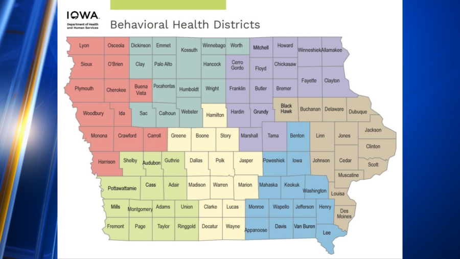 Iowa HHS updating Behavioral Health District Map