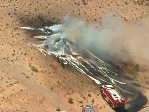 Albuquerque military plane crashes at end of runway