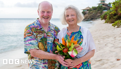 Post Office campaigner Alan Bates marries on Richard Branson's Necker island