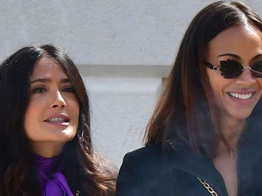 Zoe Saldana & Salma Hayek Double Date With Their Husbands During Trip to Venice