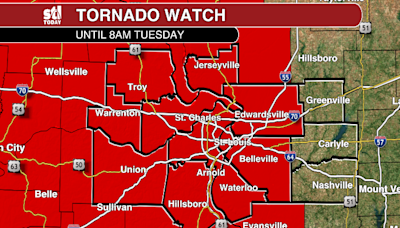 Severe weather update: Tornado watch in effect for St. Louis until 8 a.m. Tuesday