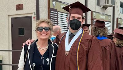 Sharon Stone Is Proud Mom as She Poses with Son Laird at His High School Graduation