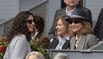 El cariñoso encuentro entre la familia de Rafa Nadal y la infanta Elena en el Madrid Mutua Open