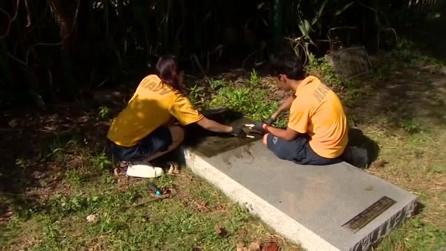 Miami Beach High students clean up military service members’ headstones at landmark Miami City Cemetery - WSVN 7News | Miami News, Weather, Sports | Fort Lauderdale