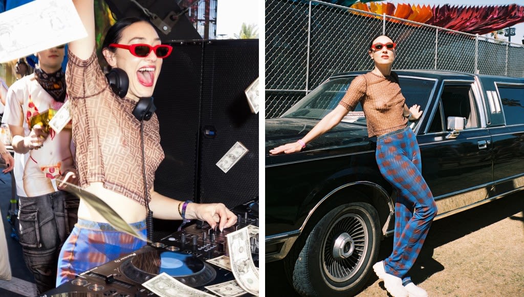 Getting Ready With Mia Moretti at Coachella: The DJ Talks Going Sheer in Balmain, Katy Perry’s Pizza Bikini Merch and Fashion’s...