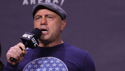 Joe Rogan pauses podcast—"Cut that out so we don't get in trouble"