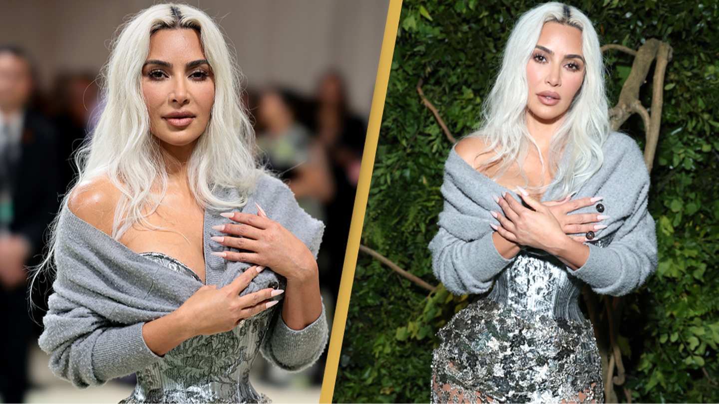 People think Kim Kardashian had a ‘wardrobe malfunction’ after she wore ‘raggedy’ sweater to Met Gala