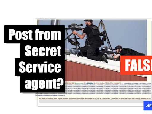 No evidence Secret Service sniper posted 4chan thread