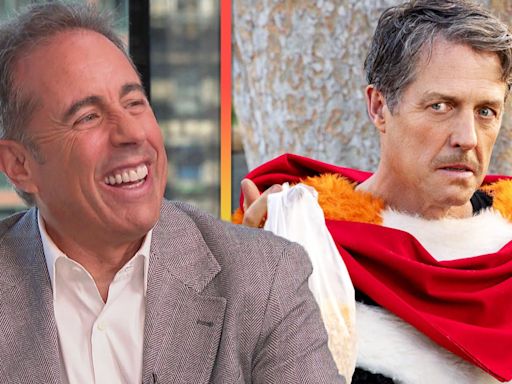 Jerry Seinfeld Shares What He and Hugh Grant Would Jokingly Fight About on the Set of 'Unfrosted' (Exclusive)