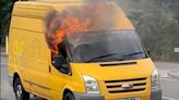 WATCH shocking video of huge van fire in Carshalton