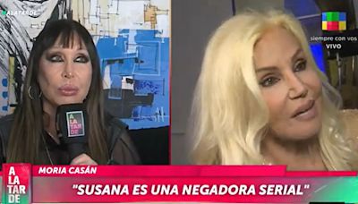 Moria Casán apuntó de nuevo contra Susana Giménez: “Es una negadora serial”