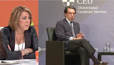 Susana Díaz responde a las acusaciones de Aznar a Sánchez: "El gran farsante de la democracia española"