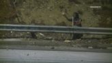 Man tosses rocks onto Los Angeles freeway, causing flat tires, motorcycle crash