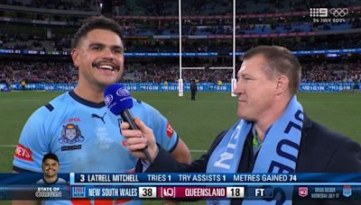 Latrell Mitchell left stunned by amazing act from 90,000 Origin fans