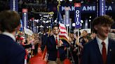 UNC Fraternity boys wielding American Flags get heroes welcome at RNC