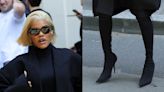 Teyana Taylor Steps Out in Sharp Black Balenciaga Sock Boots at Paris Fashion Week