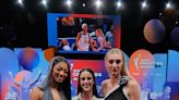 Photos: Angel Reese shines at WNBA draft in backless dress