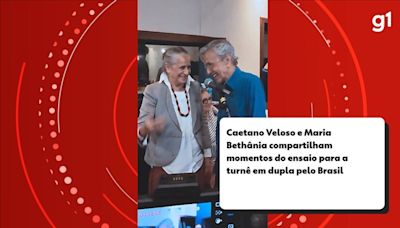 Caetano Veloso e Maria Bethânia compartilham ensaio para turnê da dupla nas redes sociais: 'preparados?'