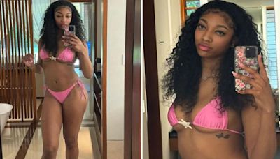 Angel Reese Channels Her Inner Barbie on Vacation as She Dazzles in Pink Bikini; Sends Fans Into Frenzy