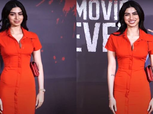 Valentine's Day may be far off, but Khushi Kapoor's red button-down dress is worth bookmarking now