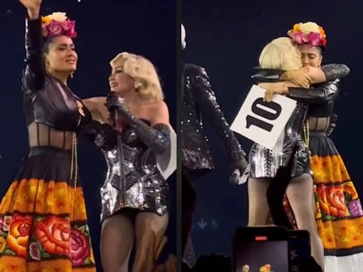 Salma Hayek es la última invitada de Madonna en el Palacio de los Deportes en CDMX