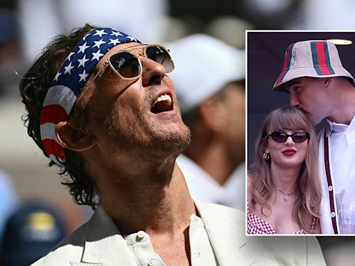 Matthew McConaughey shows patriotic pride at US Open alongside Taylor Swift, Bon Jovi