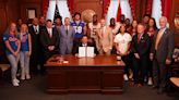 DeSantis signs bill with Norvell, Napier present to help Florida college athletes with NIL