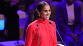 Meghan powerful in red for first public speech in two years: 'It's nice to be back'