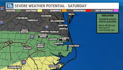 Outer Banks under risk of severe weather Saturday. Here's the latest.