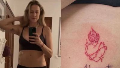 Após fazer mistério, Luana Piovani exibe nova tatuagem e explica significado: ‘Fé’