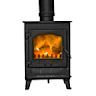 These are standalone wood stoves that can be placed anywhere in a room and are popular for their classic look and efficient heating capabilities. They come in a variety of sizes and styles, from traditional cast iron designs to more modern and sleek options.