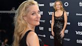 Gillian Anderson, 56, dazzles in a slinky black dress