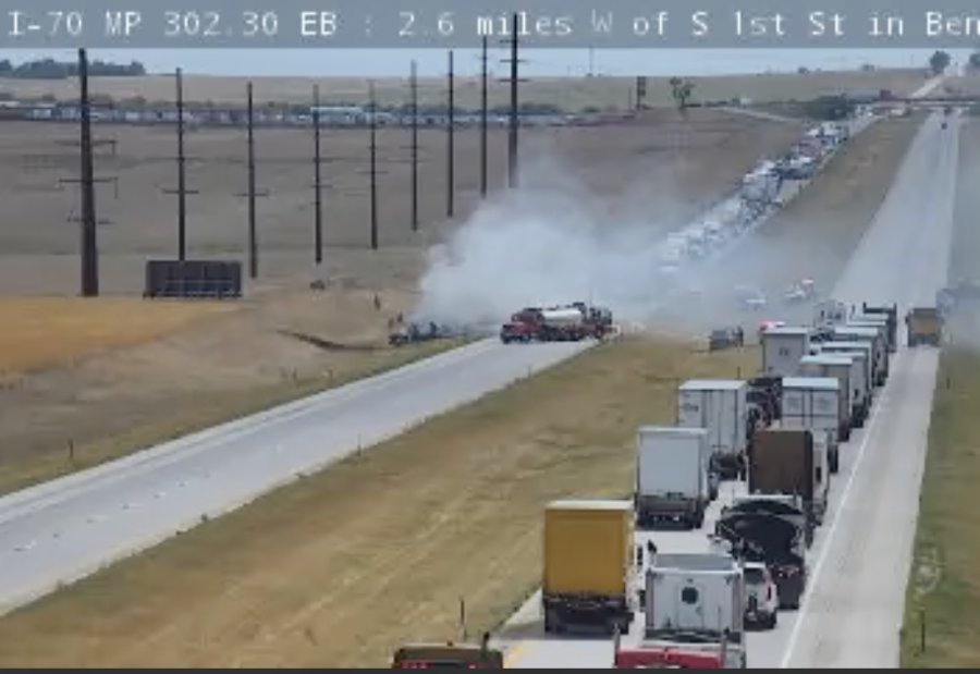 I-70 westbound reopens near Bennett after vehicle crash, fire