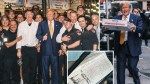 Trump ‘hush money’ NYC trial live updates: Ex-president visits NYC firehouse after trial, hands out pizza and signs log book