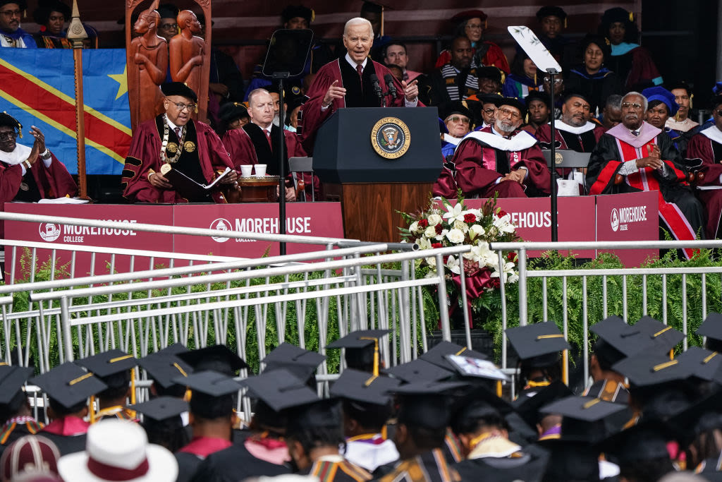 Watch: Black Morehouse Students Turn Their Backs to Biden During Commencement Speech