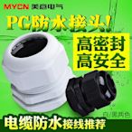 PG9電纜防水接頭連接器電線密封固定鎖頭PG7格蘭頭PG13.5塑料PG16