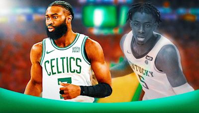 Jaylen Brown offers tribute for late Kentucky basketball star during Celtics parade