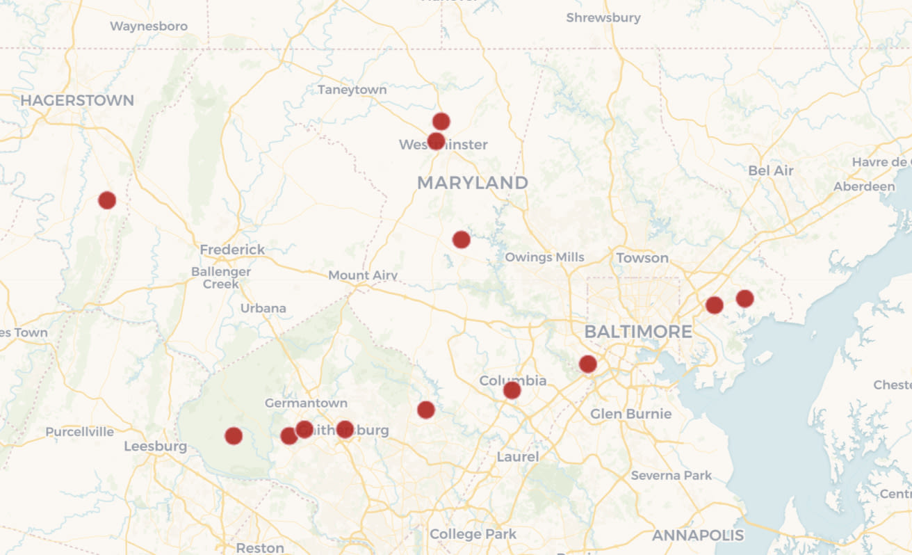 Maryland weather: View a map of tornado reports from Wednesday’s storms