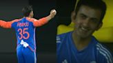 Gautam Gambhir's wry smile after Rinku Singh picks maiden T20I wicket vs SL, bangs table repeatedly in rare celebration