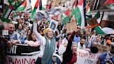 More than 200,000 march through London as towns and cities across Britain mark Nakba Day