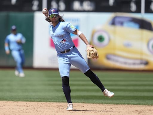 Blue Jays shortstop Bo Bichette scratched from lineup against Astros because of forearm bruise